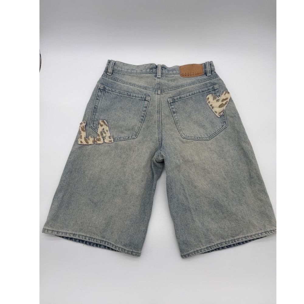 Pacsun Leopard LA Extreme Denim Jorts Shorts Medium Indigo Size 25 High Rise